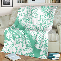 Polynesian Tiare Flower Cyan Pastel Vibes Blanket LT14 - Polynesian Pride