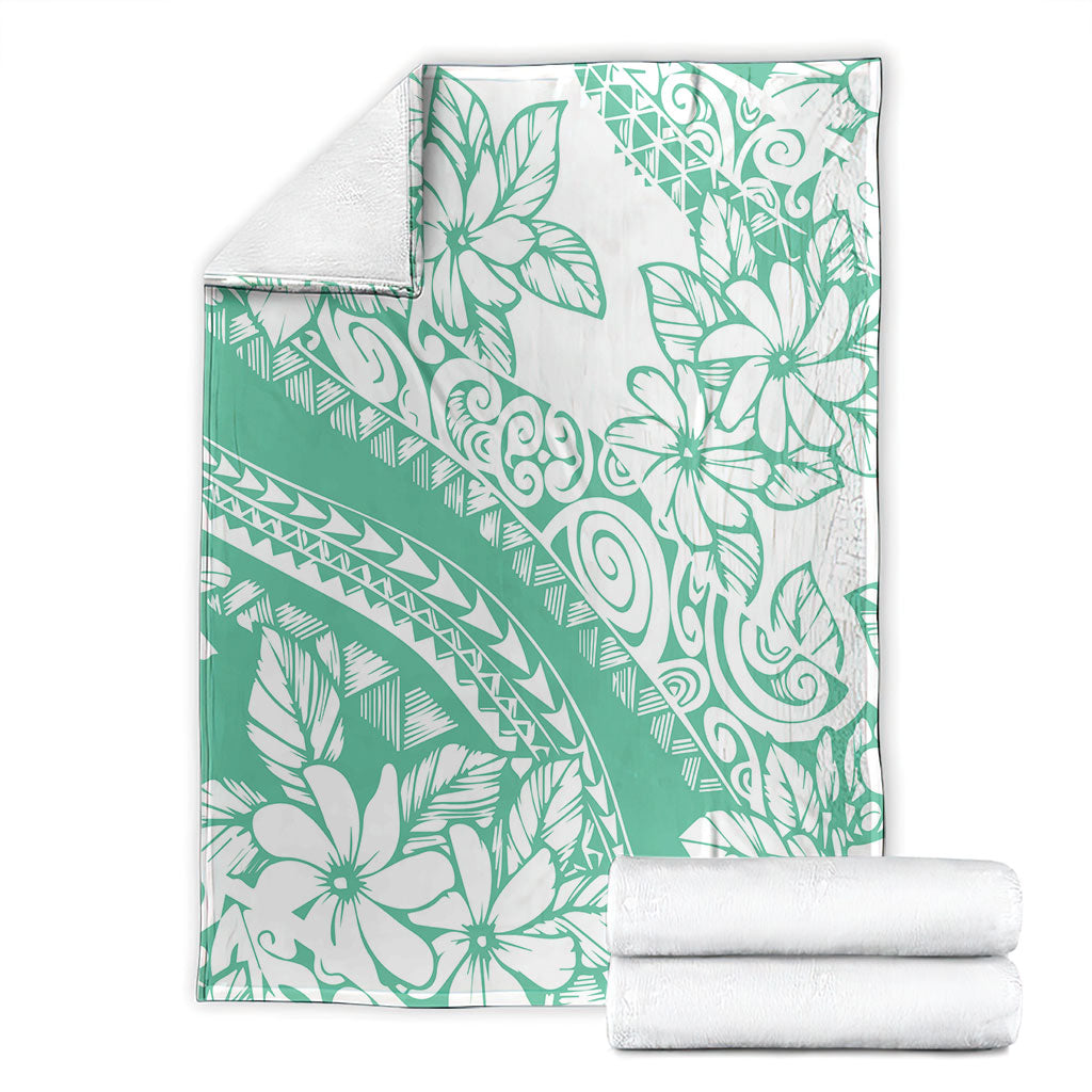 Polynesian Tiare Flower Cyan Pastel Vibes Blanket LT14 - Polynesian Pride