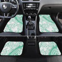 Polynesian Tiare Flower Cyan Pastel Vibes Car Mats LT14 Set 4pcs Cyan - Polynesian Pride