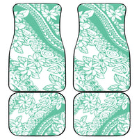 Polynesian Tiare Flower Cyan Pastel Vibes Car Mats LT14 - Polynesian Pride