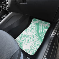 Polynesian Tiare Flower Cyan Pastel Vibes Car Mats LT14 - Polynesian Pride