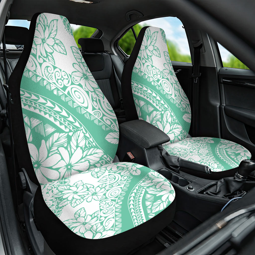 Polynesian Tiare Flower Cyan Pastel Vibes Car Seat Cover LT14 One Size Cyan - Polynesian Pride
