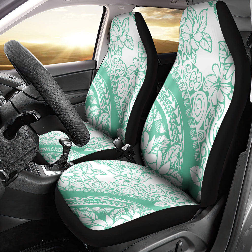 Polynesian Tiare Flower Cyan Pastel Vibes Car Seat Cover LT14 - Polynesian Pride