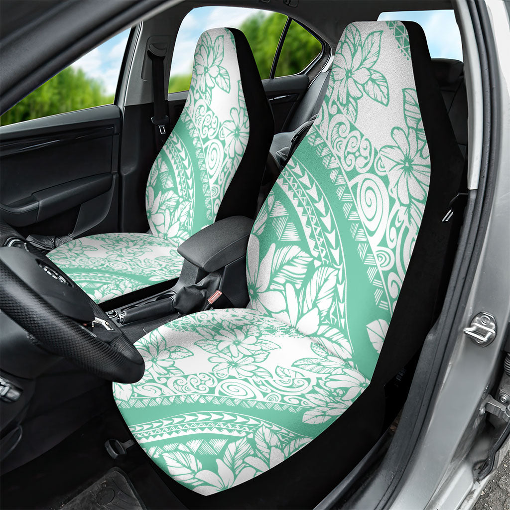 Polynesian Tiare Flower Cyan Pastel Vibes Car Seat Cover LT14 - Polynesian Pride