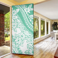 Polynesian Tiare Flower Cyan Pastel Vibes Door Cover LT14 - Polynesian Pride