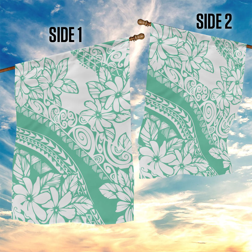 Polynesian Tiare Flower Cyan Pastel Vibes Garden Flag LT14 - Polynesian Pride