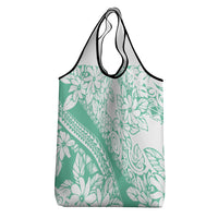 Polynesian Tiare Flower Cyan Pastel Vibes Grocery Bag LT14 - Polynesian Pride