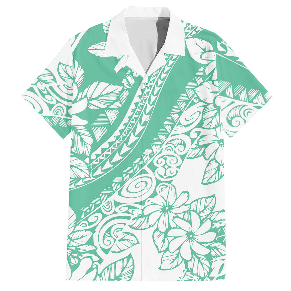 Polynesian Tiare Flower Cyan Pastel Vibes Hawaiian Shirt LT14 Cyan - Polynesian Pride