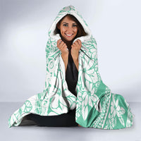 Polynesian Tiare Flower Cyan Pastel Vibes Hooded Blanket LT14 - Polynesian Pride