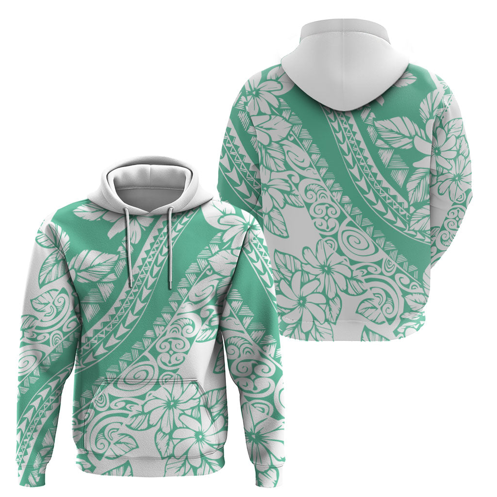 Polynesian Tiare Flower Cyan Pastel Vibes Hoodie LT14 - Polynesian Pride