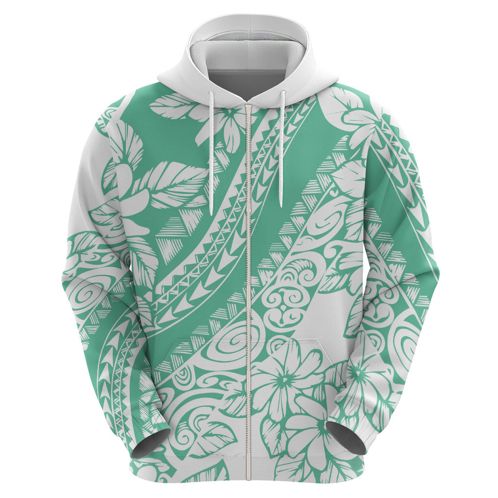 Polynesian Tiare Flower Cyan Pastel Vibes Hoodie LT14 - Polynesian Pride
