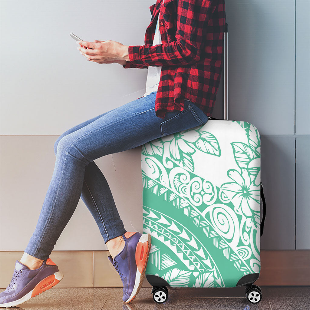 Polynesian Tiare Flower Cyan Pastel Vibes Luggage Cover LT14 - Polynesian Pride