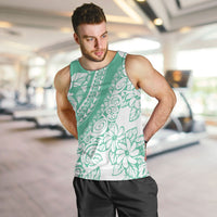 Polynesian Tiare Flower Cyan Pastel Vibes Men Tank Top LT14 Cyan - Polynesian Pride