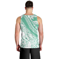 Polynesian Tiare Flower Cyan Pastel Vibes Men Tank Top LT14 - Polynesian Pride