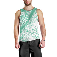 Polynesian Tiare Flower Cyan Pastel Vibes Men Tank Top LT14 - Polynesian Pride