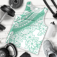 Polynesian Tiare Flower Cyan Pastel Vibes Men Tank Top LT14 - Polynesian Pride