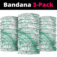 Polynesian Tiare Flower Cyan Pastel Vibes Neck Gaiter LT14 package One Size: 25*50cm Cyan - Polynesian Pride