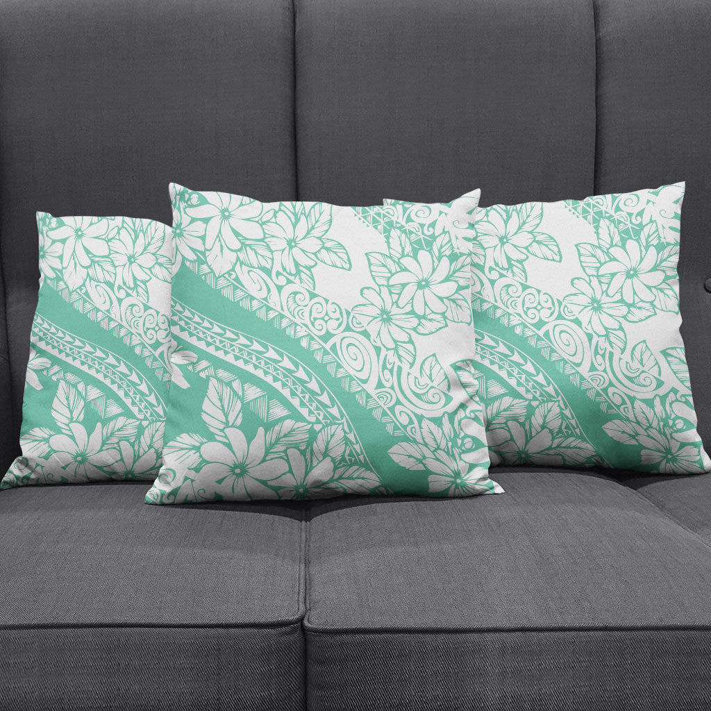 Polynesian Tiare Flower Cyan Pastel Vibes Pillow Cover LT14 - Polynesian Pride