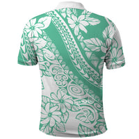 Polynesian Tiare Flower Cyan Pastel Vibes Polo Shirt LT14 - Polynesian Pride