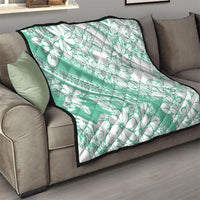Polynesian Tiare Flower Cyan Pastel Vibes Quilt LT14 - Polynesian Pride