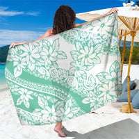 Polynesian Tiare Flower Cyan Pastel Vibes Sarong LT14 One Size 44 x 66 inches Cyan - Polynesian Pride