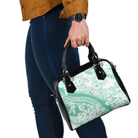 Polynesian Tiare Flower Cyan Pastel Vibes Shoulder Handbag LT14 - Polynesian Pride