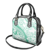 Polynesian Tiare Flower Cyan Pastel Vibes Shoulder Handbag LT14 - Polynesian Pride
