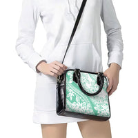 Polynesian Tiare Flower Cyan Pastel Vibes Shoulder Handbag LT14 - Polynesian Pride