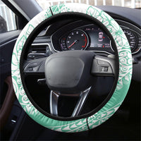 Polynesian Tiare Flower Cyan Pastel Vibes Steering Wheel Cover LT14 - Polynesian Pride