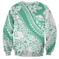 Polynesian Tiare Flower Cyan Pastel Vibes Sweatshirt LT14 - Polynesian Pride