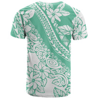 Polynesian Tiare Flower Cyan Pastel Vibes T Shirt LT14 - Polynesian Pride