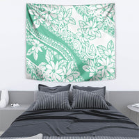 Polynesian Tiare Flower Cyan Pastel Vibes Tapestry LT14 - Polynesian Pride