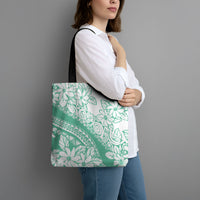 Polynesian Tiare Flower Cyan Pastel Vibes Tote Bag LT14 - Polynesian Pride