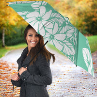 Polynesian Tiare Flower Cyan Pastel Vibes Umbrella LT14 - Polynesian Pride