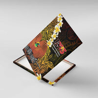 Papua New Guinea 1975 Canvas Wall Art Create Our History Inspire Our Future LT14 With Frame Black - Polynesian Pride