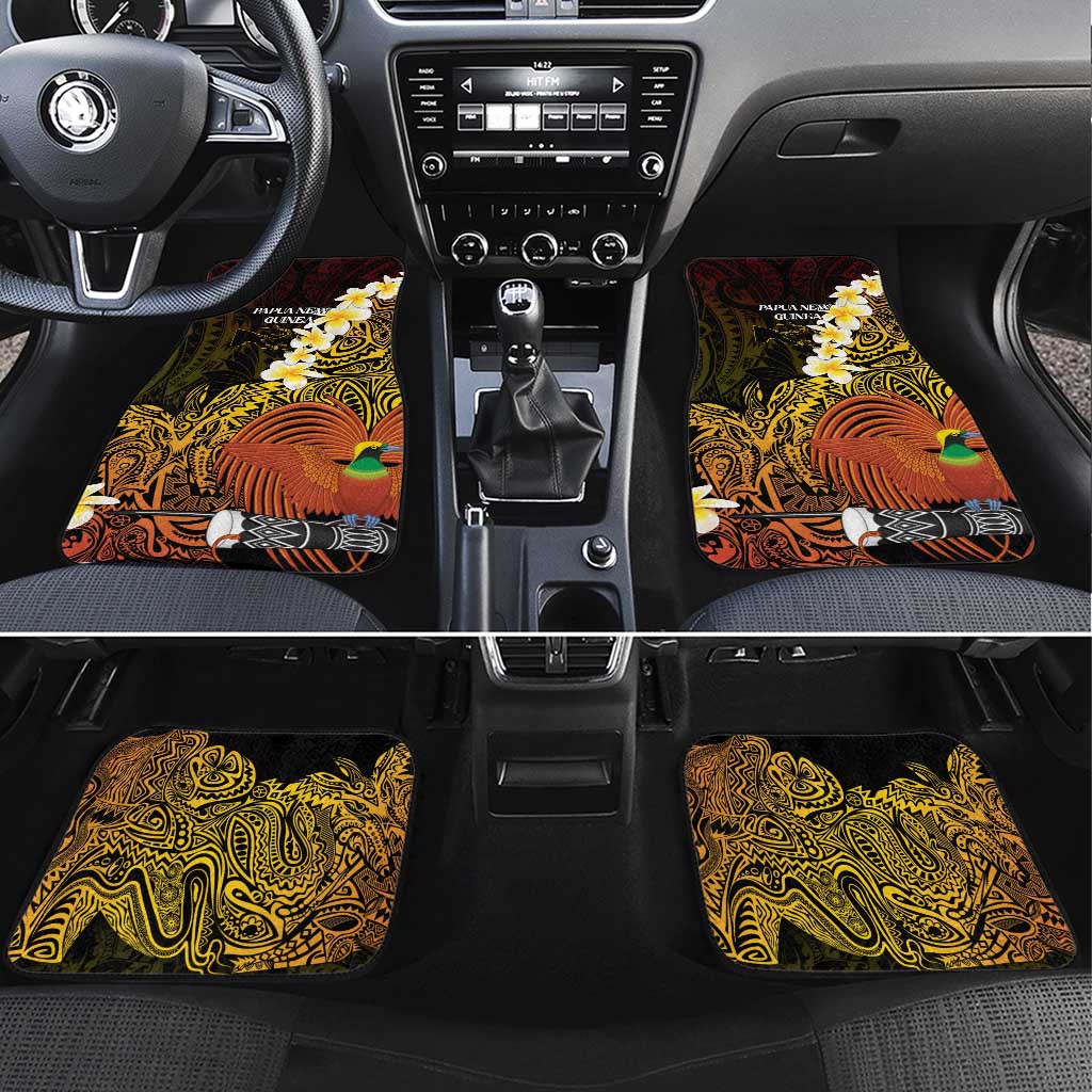 Papua New Guinea 1975 Car Mats Create Our History Inspire Our Future LT14 Set 4pcs Black - Polynesian Pride