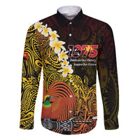 Papua New Guinea 1975 Family Matching Off Shoulder Short Dress and Hawaiian Shirt Create Our History Inspire Our Future - Polynesian Pride