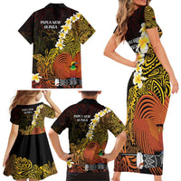 Papua New Guinea 1975 Family Matching Short Sleeve Bodycon Dress and Hawaiian Shirt Create Our History Inspire Our Future - Polynesian Pride