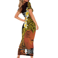 Papua New Guinea 1975 Family Matching Short Sleeve Bodycon Dress and Hawaiian Shirt Create Our History Inspire Our Future - Polynesian Pride