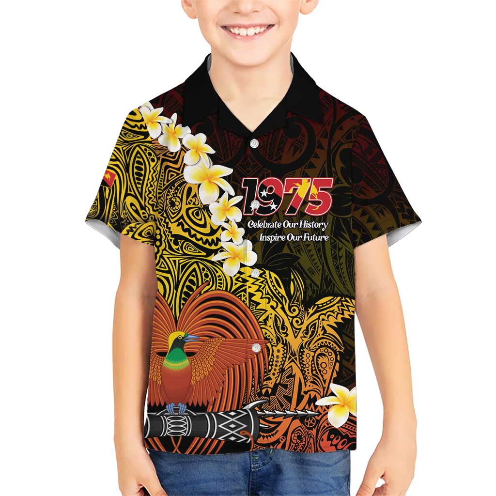Papua New Guinea 1975 Family Matching Short Sleeve Bodycon Dress and Hawaiian Shirt Create Our History Inspire Our Future - Polynesian Pride