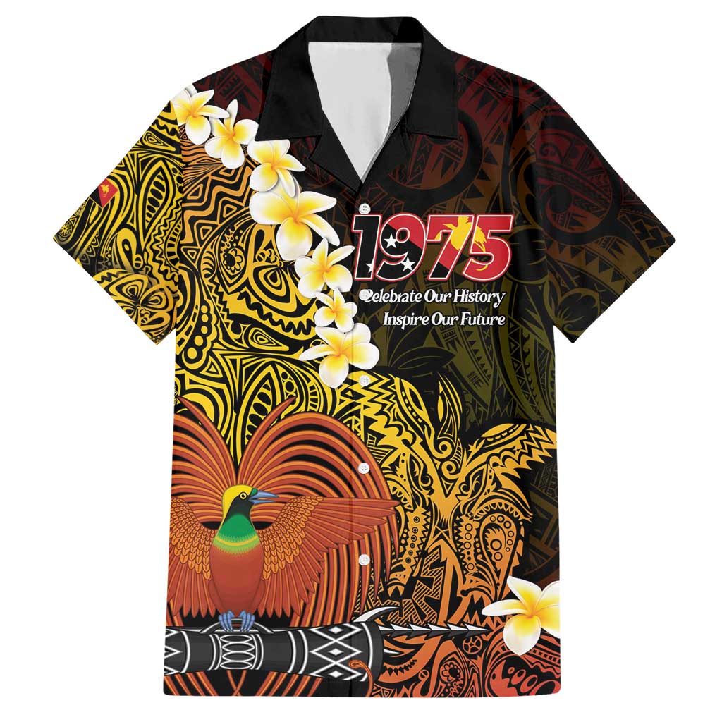 Papua New Guinea 1975 Hawaiian Shirt Create Our History Inspire Our Future LT14 Black - Polynesian Pride