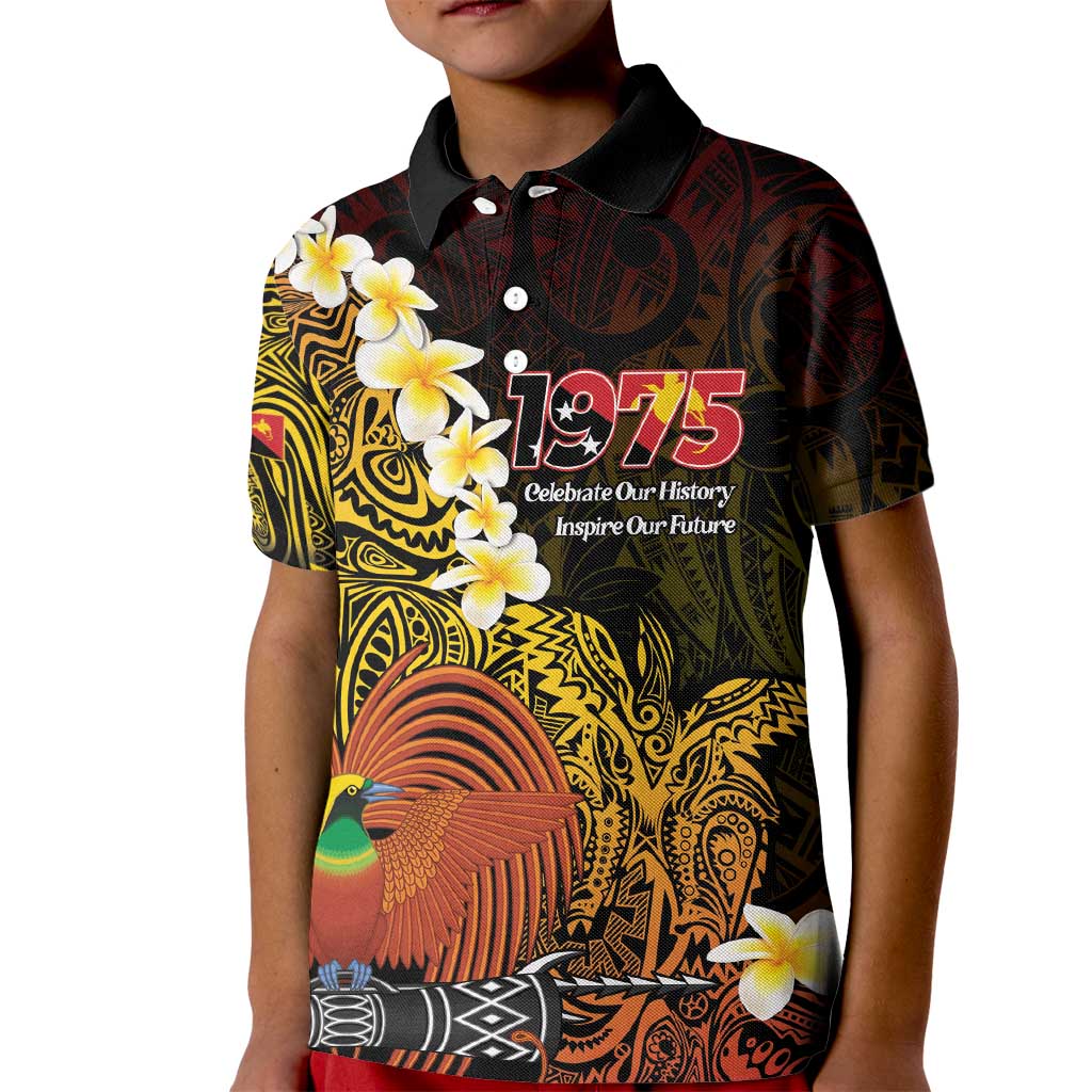 Papua New Guinea 1975 Kid Polo Shirt Create Our History Inspire Our Future - Polynesian Pride