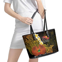 Papua New Guinea 1975 Leather Tote Bag Create Our History Inspire Our Future - Polynesian Pride