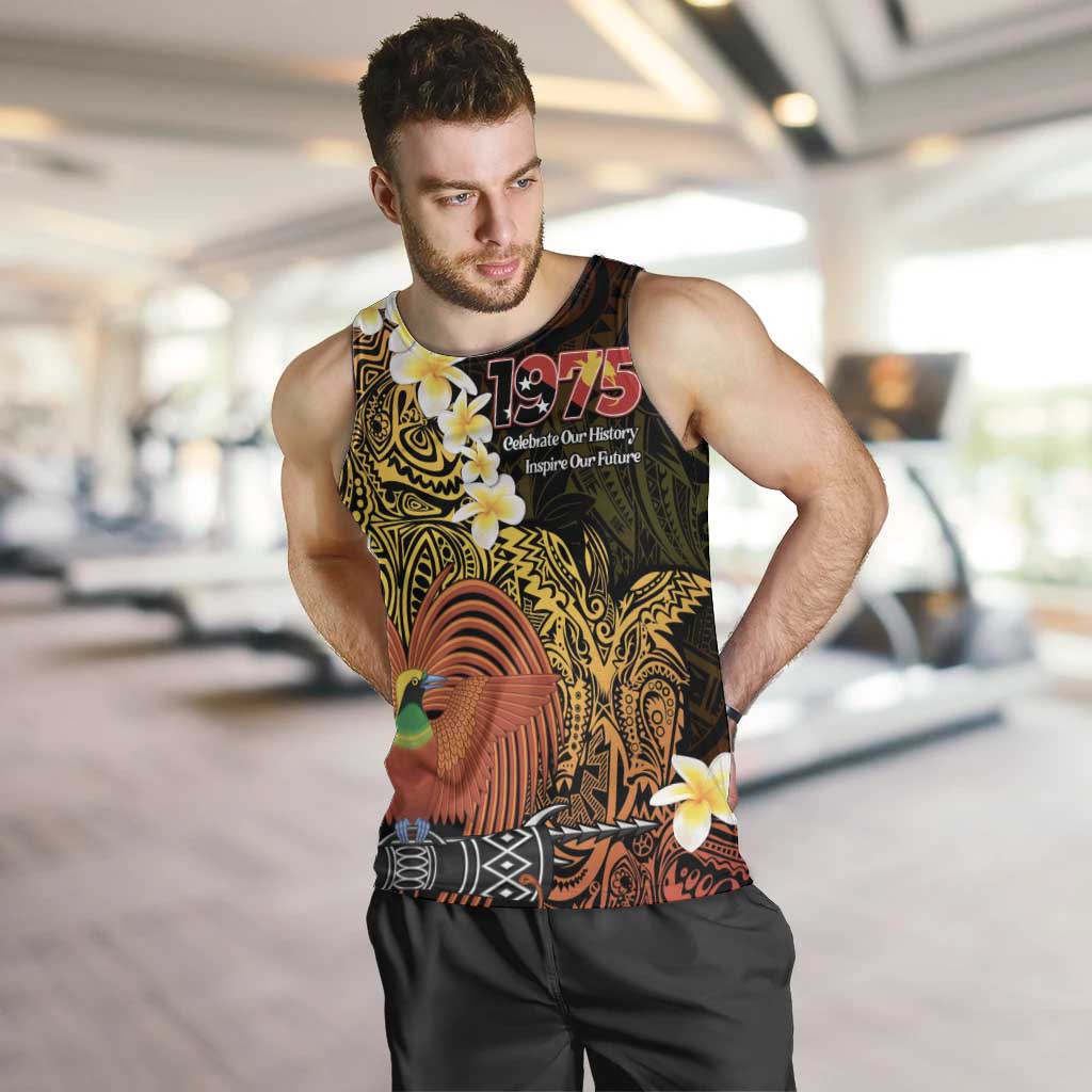 Papua New Guinea 1975 Men Tank Top Create Our History Inspire Our Future LT14 Black - Polynesian Pride