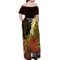 Papua New Guinea 1975 Off Shoulder Maxi Dress Create Our History Inspire Our Future - Polynesian Pride