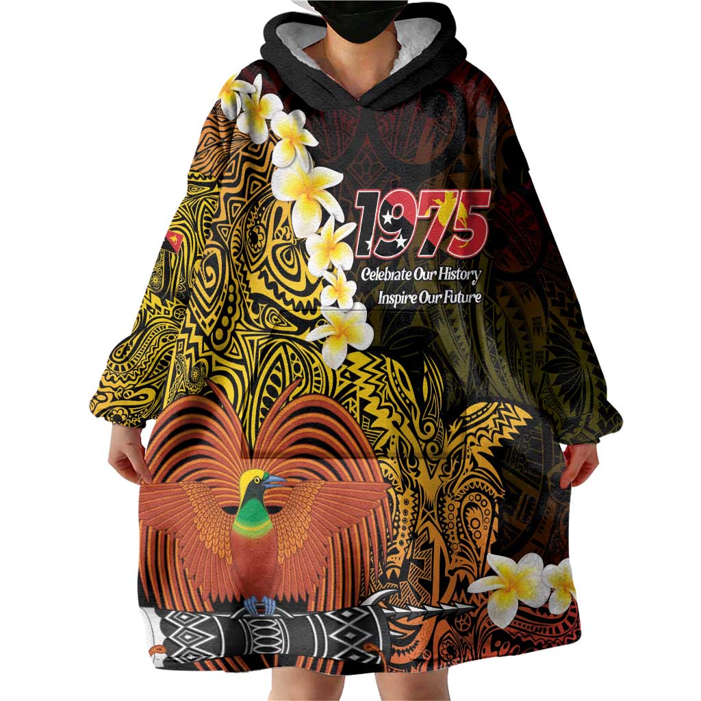 Papua New Guinea 1975 Wearable Blanket Hoodie Create Our History Inspire Our Future LT14 - Polynesian Pride