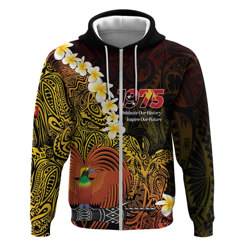 Papua New Guinea 1975 Zip Hoodie Create Our History Inspire Our Future - Polynesian Pride