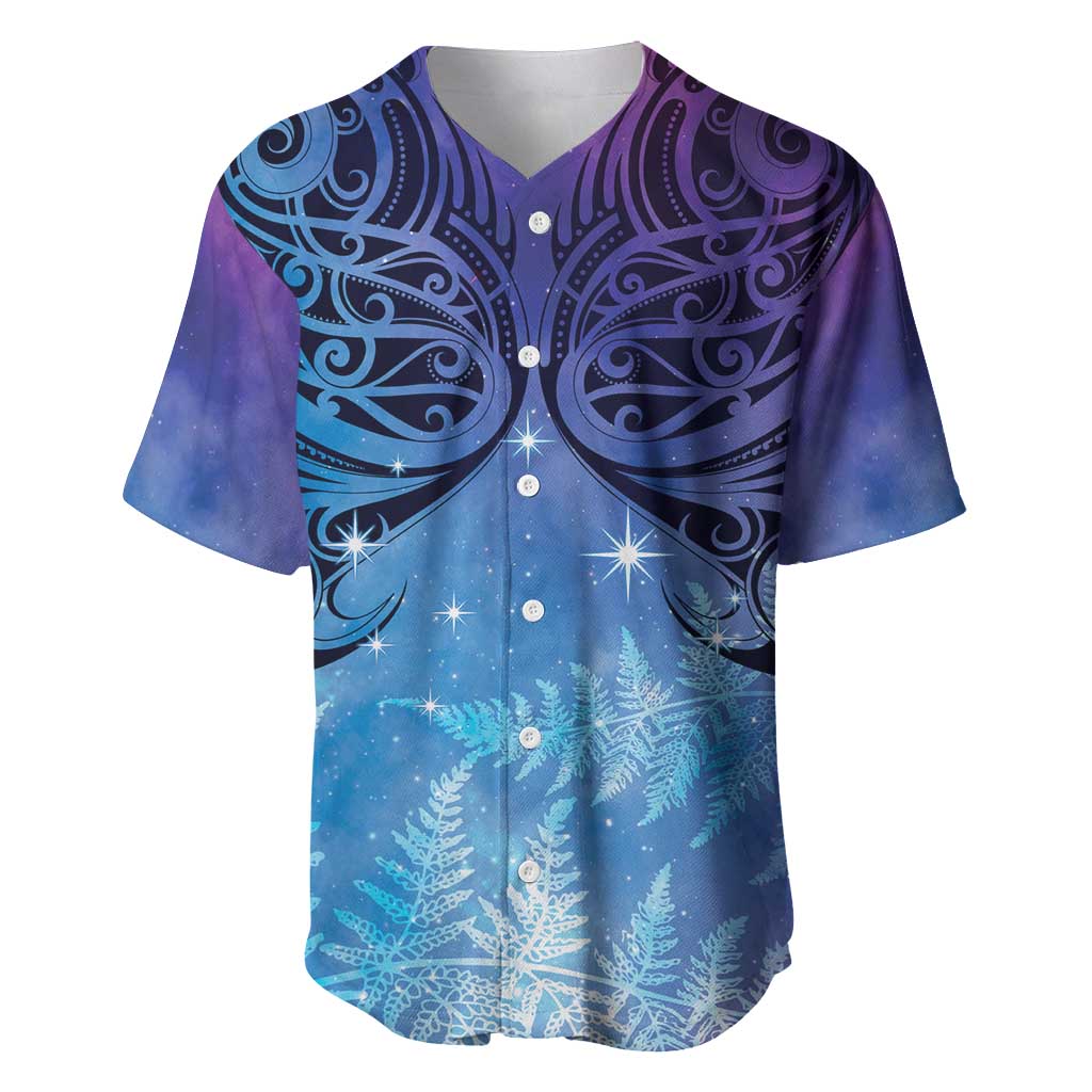 New Zealand Matariki Baseball Jersey Aotearoa Maori New Year Galaxy Maori Silver Fern