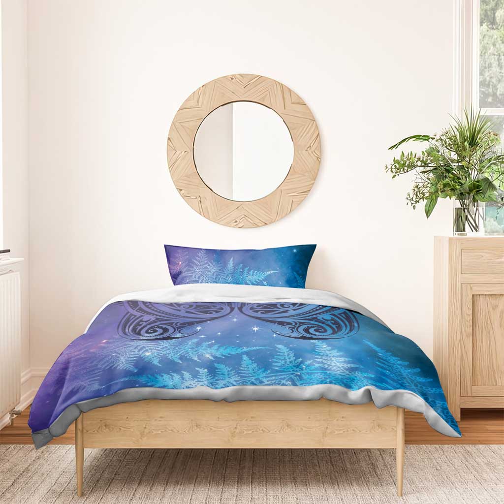New Zealand Matariki Bedding Set Aotearoa Maori New Year Galaxy Maori Silver Fern