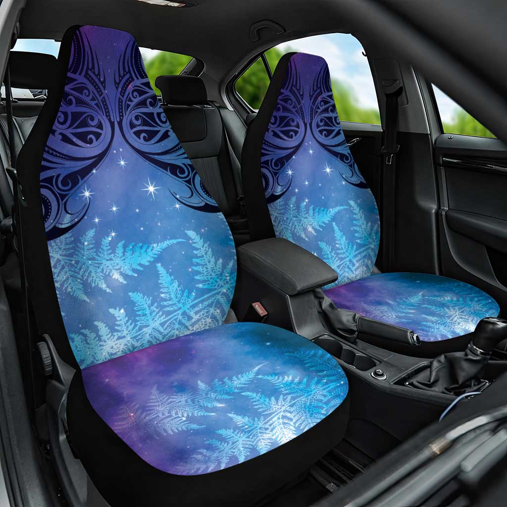 New Zealand Matariki Car Seat Cover Aotearoa Maori New Year Galaxy Maori Silver Fern